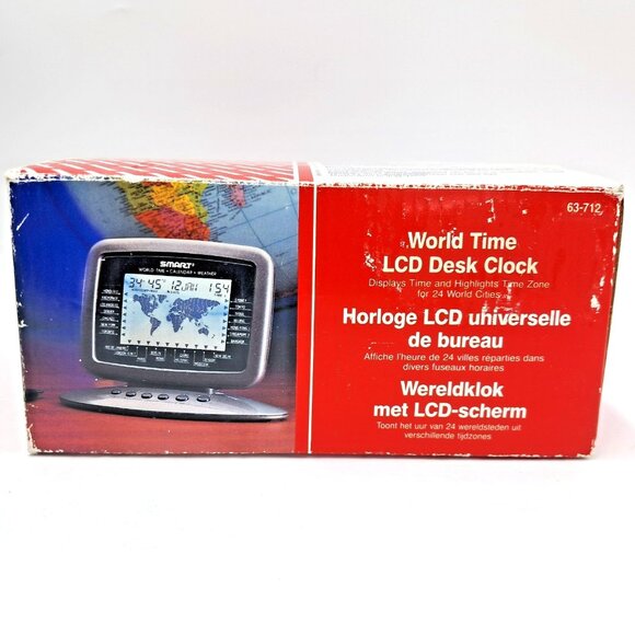 Intertan Smart2 World Time LCD Desk Clock -Transparant-Model 63-712 Radio Shack - Picture 13 of 15